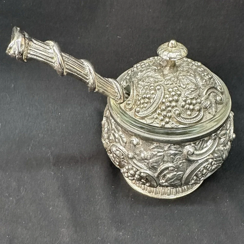 Raimond Silver‎ Plated Mustard Pot /Jam Jar Made In Japan, Vintage